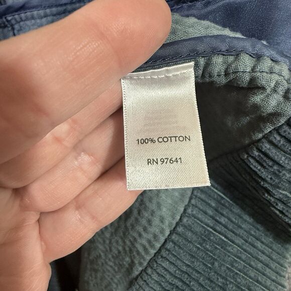 J.Jill Blue Corduroy Boyfriend Chore Jacket Shacket Coatigan Size L Pockets - Picture 11 of 12